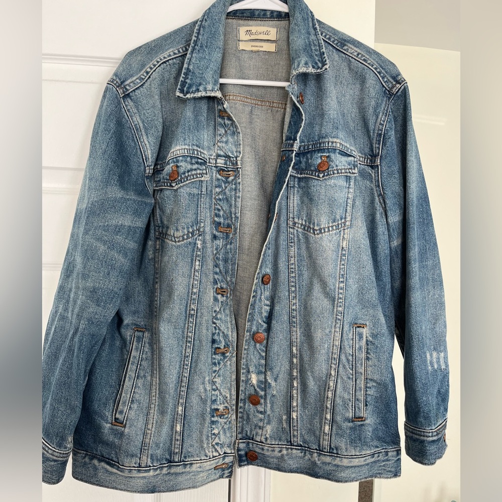 Madewell Oversized Distressed Denim Jacket